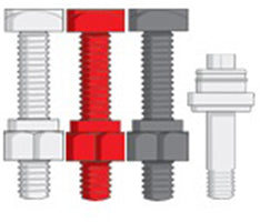 5/16-18 X 1-1/4 INCH BATTERY BOLT - SQUARE HEAD & SHOULDER NUT, TIN PLATED