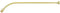 TEEJET 24 INCH CURVED BRASS WAND EXTENSION - FIXED BODY