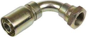 3/8 INCH HOSE X 3/8 INCH - 19 BSPP FEMALE ELBOW - 90 SWIVEL