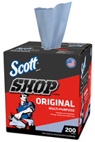 SCOTT BLUE SHOP TOWEL IN A BOX - 200 SHEETS     8/CASE