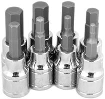 METRIC HEX BIT SET - 3/8 INCH DRIVE