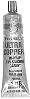 PERMATEX ULTRA COPPER HI-TEMP RTV SILICONE GASKET MAKER - 3 OUNCE TUBE