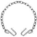 SAFETY CHAIN - 1/4" X 54" WITH S-HOOKS - GRADE 30 CHAIN / CLASS 2