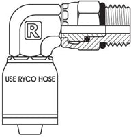 UN O-RING MALE SWIVEL 90 DEGREE ELBOW WITH 9/16 INCH THREAD FOR 3/8 INCH HOSE