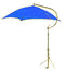 DELUXE UMBRELLA KIT COMPLETE WITH BLUE COVER AND MOUNTING BRACKET