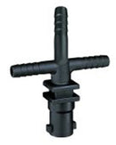 QUICKJET TRIPLE BARB NOZZLE BODY - 3/8" HOSE - NO DIAPHRAGM