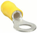 RING TERMINAL INSULATED YELLOW 12-10AWG 3/8" 12PK