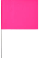 4 X 5 INCH FLUORESCENT PINK SURVEY FLAG