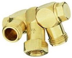 DOUBLE SWIVEL BODY - 1/4" FEMALE NPT  - BRASS