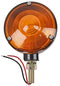 WARNING LIGHT, 12 VOLT, TWO 4" AMBER LENSES, 4-3/4" HIGH, 1/2" DIAMETER STUD MOUNT