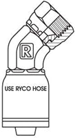 JIC FEMALE 45 DEGREE BEND FORGED WITH 7/8 INCH THREAD FOR 1/2 INCH HOSE