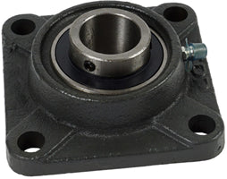 4 HOLE CAST IRON FLANGE WITH 1-1/2" BEARING - SET SCREW LOCK