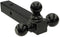 TRIPLE TRAILER BALL MOUNT FOR 2" RECEIVER - SOLID SHANK    1-7/8"  / 2" /  2-5/16" BALL