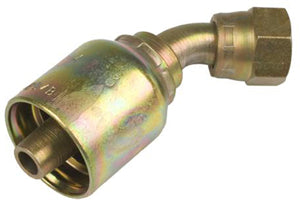 1/4 INCH HOSE X 7/16 JIC FEMALE ELBOW - 45 SWIVEL