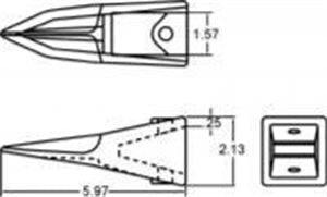 156 SERIES SINGLE PENETRATION CAST BUCKET TOOTH