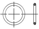 CODE 61 AND 62 FLANGE HEAD O-RING. 16MM O.D. FOR 1" FLANGE