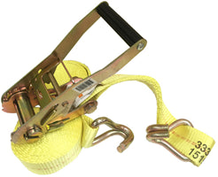 2" X 27' RATCHET STRAP WITH J-HOOKS