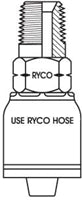 NPT MALE EXTENDED WITH 3/8 INCH THREAD FOR 1/4 INCH HOSE