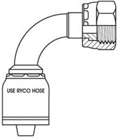 ORFS FEMALE 90 DEGREE BEND WITH 11/16 INCH THREAD FOR 3/8 INCH HOSE