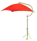 DELUXE UMBRELLA KIT COMPLETE WITH RED COVER AND MOUNTING BRACKET