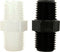 NIPPLE, NYLON, 1-1/4" MALE PIPE THREAD X 1-1/4" MALE PIPE THREAD