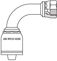 JIC FEMALE 90 DEGREE LONG BEND WITH 7/16 INCH THREAD FOR 1/4 INCH HOSE