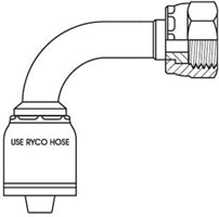 ORFS FEMALE 90 DEGREE BEND LD FOR 1-1/4 INCH HOSE