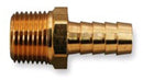 1/4 INCH X 3/8 INCH MNPT X HOSE BARB  BRASS