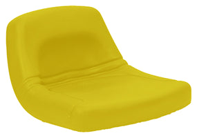 LOW-BACK STEEL PAN LAWN AND GARDEN SEAT -  YELLOW VINYL