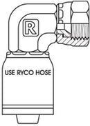 JIC FEMALE 90 DEGREE BEND FORGED WITH 3/4 INCH THREAD FOR 1/2 INCH HOSE