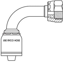 ORFS FEMALE 90 DEGREE BEND LD WITH 1-3/16 INCH THREAD FOR 3/4 INCH HOSE