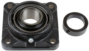 4 HOLE CAST IRON FLANGE WITH 2" BEARING - ECCENTRIC LOCK COLLAR