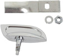 HANDLE AND STUD, HOOD DOOR, CHROME. TRACTORS: 9N, 2N, 8N